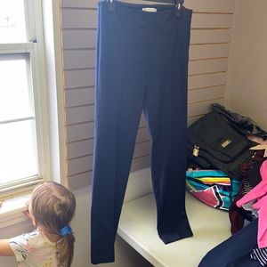 Navy soft slacks with seam down the front